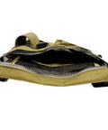 Open view of All Terrain Dig Pouch With Mesh Drain Screens For Sifting Dirt And Water, showing interior mesh lining.