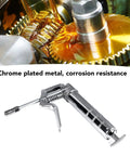 120cc Grease Gun Handheld Lubrication Tool with chrome plated metal body for industrial equipment maintenance