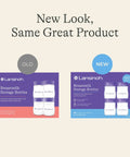 Soft Anti Colic Nipples For Everyday Bottle Feedings Paired With 5 Oz Breastmilk Storage Bottles In A Four Pack For No Sweat Pumping And Cool Freezer Stash. New packaging comparison of Lansinoh bottles.