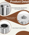 Close-up of 10 Pack Hollow Dowels and Tenon Center Transfer Plugs Three Eighth Inch Dowel Centering Pins Drilling Hole Tool showing pointed tip and hollow design.