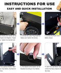 Instructions for use showing setup steps for Heavy Duty Electric Stair Climbing Hand Truck With Telescoping Handle Built With Tough Carbon Steel For Moving Furniture Appliances And Gear Around The House Or Warehouse Smooth Ride.