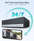 3K Lite 8CH 5 in 1 Hybrid DVR Recorder With 1TB Hard Drive H265 Plus AI Motion Detection with 24/7 recording feature