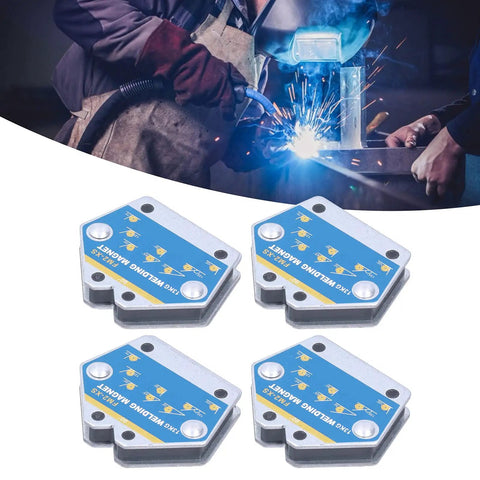 Heavy Duty 4 Piece Magnetic Welding Positioner Kit With Strong Suction Holds Up To 13KG for multi-angle welding projects.