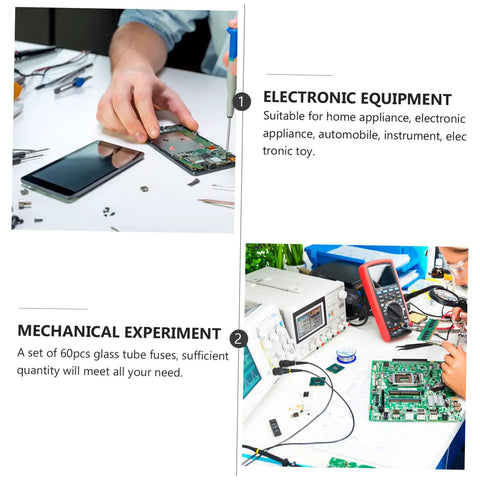 Person using tools for repair, highlighting 60 Pack Assorted Glass Tube Fuses Kit For Home Appliances Electronics And Auto Use 5x20mm Fuses 0.5A To 20A Pack With Portable Carry Case For Easy Fixes And No Drama Troubleshooting, suitable for electronic equipment maintenance.