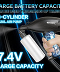 Lionbow Handheld Electric Paint Sprayer Gun High Power Portable Cordless With 4 Adjustable Gears For Cars Furniture Fence And Gardens Ideal DIY Projects showing a black sprayer, large battery bottle, and ergonomic grip.