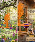 Oriole Bird Feeder Hanging Outdoor Decor With Clear PP Bowl Perch And Attachment Prongs For Clementines Mandarins And Oranges No Fuss Setup For Garden Backyard Patio Or Deck Wildlife Attraction