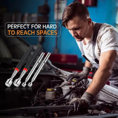 Magnetic Pickup Tool With Durable Metal Build, Polished Finish, Heavy Duty Magnet For Easy Grab Of Iron Objects From Any Metal Surface, Ideal For Home Garage And Workshop