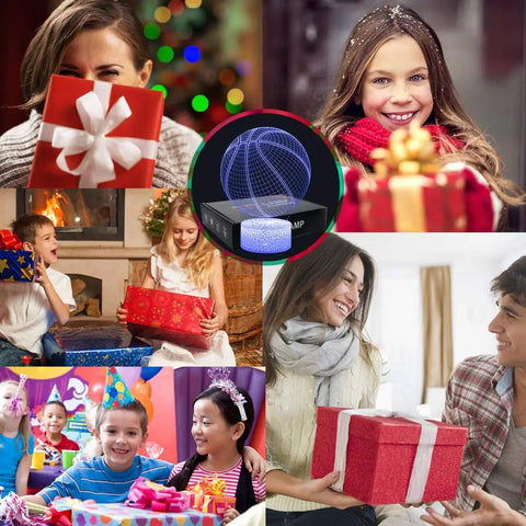 Basketball Night Light 3D Illusion RGB Lamp With Remote Dimmable Night Light For Kids Teens NBA Fans Dope Gift Idea collage