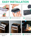 Easy installation guide for Diamond Solar Fence Lights 6 Pack Dope Outdoor Waterproof Deck And Step Lights Solar Powered