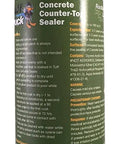 Concrete Countertop Sealer Satin Finish 750ml bottle with label details, water based food safe and non toxic, ideal for DIY projects.