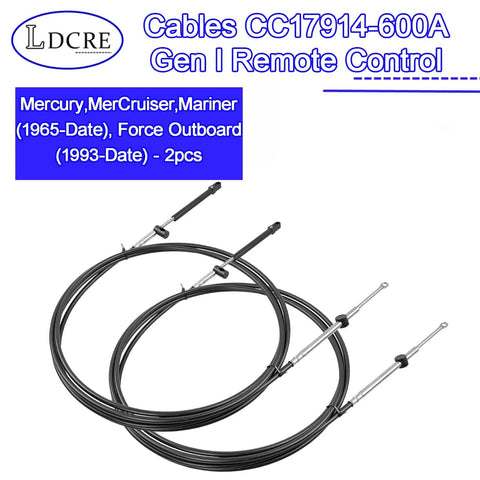 14Ft Boat Throttle And Shift Cable Set For Outboard Remote Control Fits Mercury MerCruiser Mariner And Force 1965 To Present 2 Pack Beefed Up Heavy Duty Replacements For Smooth Shifts