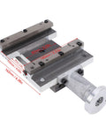 Built Tough Cast Iron Mini Lathe Bed Assembly And Milling Slide for MX210 WM210 And 220X Lathes, shown with dimensions