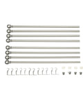Sturdy Adjustable Curtain Rod For Windows With Classic Round Finials Easy Install 1 Inch Rod Extends From 36 To 72 Inches Nickel Finish 1 Pack Durable Metal Construction For A Clean Modern Look Great For Living Room Office Windows image showing rods, hooks, and finials
