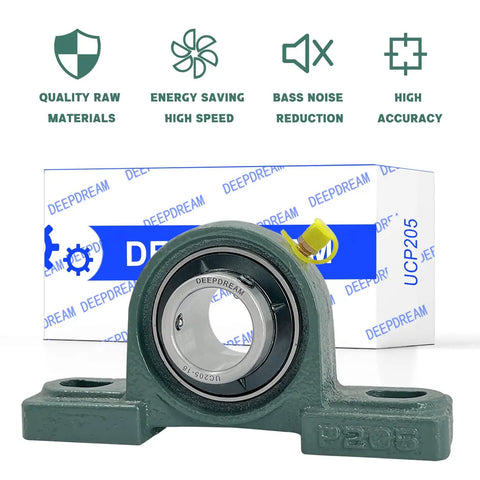 Heavy Duty Pillow Block Bearing 1 Inch Bore Cast Iron Mounted Bearing Block Self Aligning For Industrial Machinery, 4 Pack