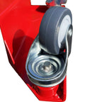 Close-up of a swivel caster wheel from Heavy Duty Low Profile Furniture Dollies, Set Of 4 With Quiet Pu Rollers.