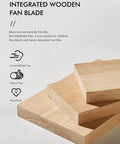 Stack of mahogany wood blades for Sleek 52 Inch Black Ceiling Fan With Lights 3 Mahogany Wood Blades Remote Control