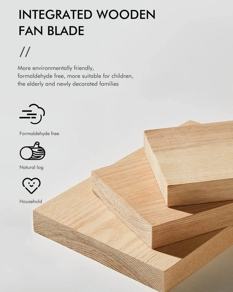 Stack of mahogany wood blades for Sleek 52 Inch Black Ceiling Fan With Lights 3 Mahogany Wood Blades Remote Control