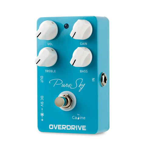 Pure Sky Overdrive Guitar Pedal With Crystal Clear Clean Boost Transparent Tone That Preserves Amp Timbre Realistic Sustain Easy