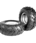 16x8-7 Go Kart Wheel Set With Silver Hubs For Go Kart ATV UTV Quad 110cc 3 Bolt Pattern Left And Right Wheels Set Of 2