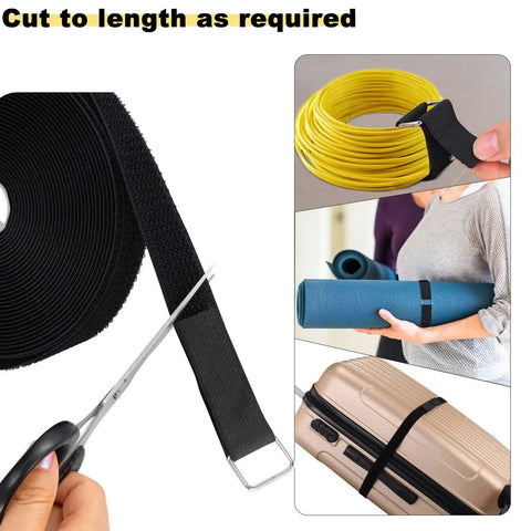 Heavy Duty 1 Inch By 16 Foot Hook And Loop Straps With 25 Metal Buckles Cut To Length Adjustable Cinch Straps in use