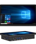 Real Deal 11 6 Inch Industrial Embedded Panel Pc With A Crackin Touchscreen Display Runnin The Beefy Intel N5100 Engine Booting Windows 11, showing device front and back with ports.
