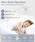 Top Tier 20 Inch Modern Ceiling Fan With Integrated LED Lights And Smart Remote App Control Hella Bright Adjustable Color Setting Dead Quiet Six Speed Operation And Reversible Motor For Home Or Office Use in a child's bedroom ensuring a quiet environment.