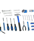 Must Have 148 Piece Automotive And Household Tool Set In Blue Case For Home And Auto Repairs, shown tools on white background.