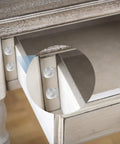 Close-up of Straight Up Solid Protection No Hassle Install Premium Rubber Table Feet Bumpers on drawer sliders, clear non-adhesive grips.