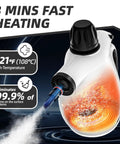 Grab This Badass Portable Handheld Steam Cleaner! 1300W with steam nozzle, showcasing high-temperature vapor cleaning capability.