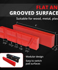 Heavy Duty 6 Inch Vise Jaw Pads With Magnetic Z Holder Anti Slip Soft Jaws dual pair for flat and grooved surfaces.