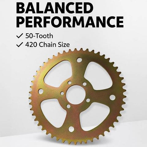 Beefy 50T Balanced Rear Chain Sprocket For Coleman CT100U CC100X Baja Doodle Bug DB30 Motovox MBX10 Mini Bike Mega Moto MMB80 MMB105