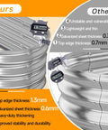 Comparison of heavy duty galvanized raised garden bed metal thickness with others, showing 1.3mm and 0.6mm thicknesses.
