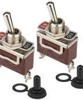 Beefy 12V DC 30A Waterproof Toggle Switch 2 Pack SPST Marine Grade On Off Switch With Boot Cap Cover Heavy Duty Auto Boat Truck Switch