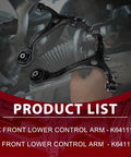 Up Your Ride With This Frenzybro Front Lower Upper Control Arm Kit For Honda Accord And Acura TL That Slams On The Brakes So You Can Cruise In Total Style Without Breaking Your Back Or Bank, two black steel front lower control arms