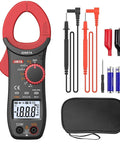 DIY Friendly Clamp Meter And Multimeter Combo With Auto Range 2000 Counts NCV TRMS 600A AC Clamp, leads, clips, and bag