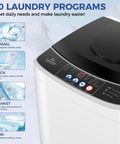 Compact Portable Washing Machine 20 Lbs Turbo Wash System with 10 laundry programs for efficient small apartment use.