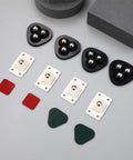 Self Adhesive Caster Wheels With 360 Degree Rotation ABS And Stainless Steel 32 Pack on grey surface