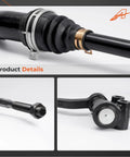 Beefed Up Steering Center Link Drag Link Replacement For 2011-2025 Chevy Silverado And GMC Sierra 2500 3500 HD Relay Rod Replacement Fits 19256658 25944024, black steel steering part close-up