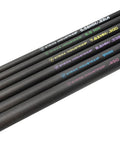 Must-Have Carbon Fiber Suppressor Alignment Rods For Multi Caliber Guns, Lightweight Black Set With SI-SEND-IT-STICKS displayed in size order