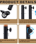Close-up of adjustable steel table leg extenders with casters instructions for Top Tier Heavy Duty Table Leg Extenders With Casters Four Pack Adjustable Height Risers Dual Level Steel Furniture Leg Lifts Glide Smooth Across Hardwood Or Carpet Solid Game Changer For Busy Home Office Setup.