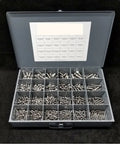Stainless Button Head Socket Cap Screws Assortment Kit in Large Tray 18-8 Stainless Hardware Fasteners 1/4-20 Coarse