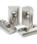 M6 T Slot Nuts For 3030 Aluminum Extrusion 8mm Slot Roll In Spring Ball Loaded Elastic Nuts Carbon Steel Nickel Plated 3D Printer