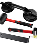 Floor Gap Fixer Tool Kit For LVP And Laminate Floors DIY Installation And Repair Set With Suction Cup Rubber Mallet Pair And Pull Bar