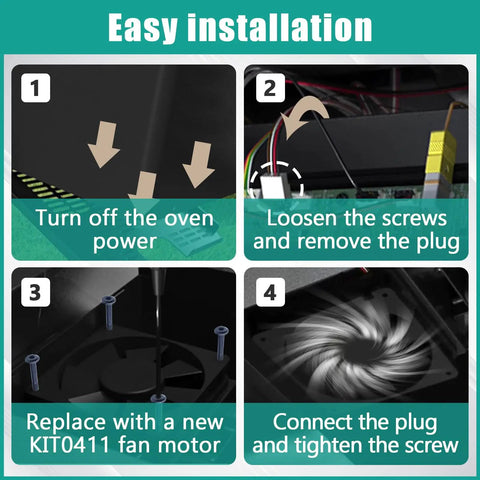 Installation steps for Pellet Grill Induction Fan Motor Replacement 11925SA 12R BU For D2 Pro 575 780 And Ironwood 650 885