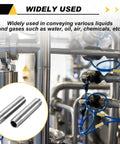 Four Inch Long 304 Stainless Steel Pipe Nipples Half Inch NPT To Half Inch NPT Male Threaded Four Pack for oil, air, and fuel lines