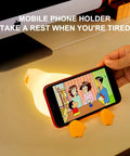 Night Light Duck Shaped LED Lamp For Kids And Nursing Touchable Silicone Lie Flat Baby Duck Dimmable Timed Bedside Lamp