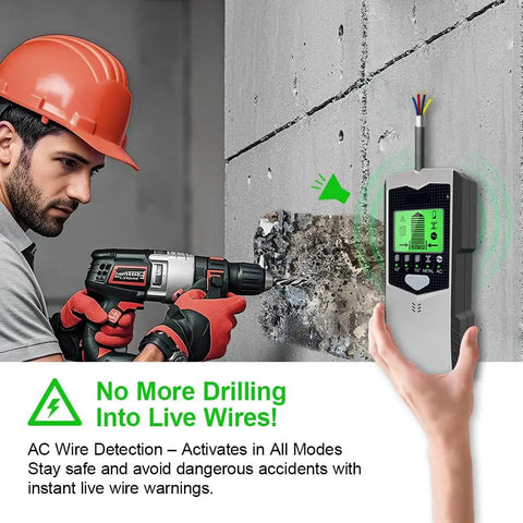 Heavy Duty Stud Finder Wall Scanner With 5 In 1 Smart Sensor Dead Nuts Accurate Live Wire Wood Metal Detection Tracks Smoothly Through Drywall Floors Ceilings No Sweat Setup For Hardworking Contractors And Weekend Warriors