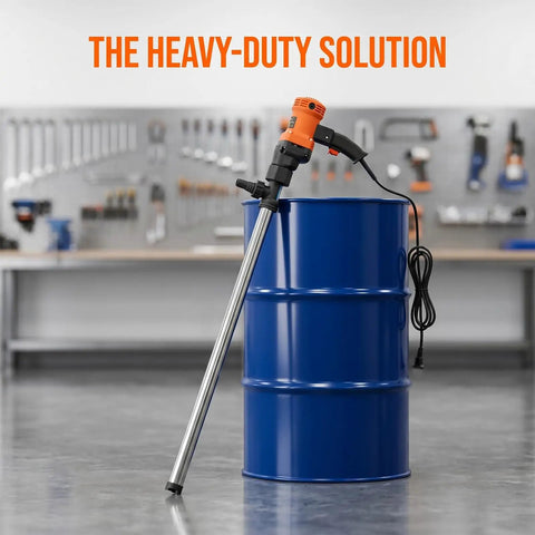 Sick Heavy Duty Electric Oil Transfer Pump With 1600W Motor And Stainless Steel Tube. Works Like A Charm For Diesel, Engine Oil, And Hydraulic Fluids. Variable Speed Control Up To 18000Rpm Makes Job Easy. Total Game Changer For Garage And Shop