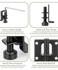 Eight Pack Adjustable Furniture Leveling Feet Set With 2.2 Inch L Shaped Levelers Built To Last Pro Grade Heavy Duty