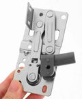 Self-Closing Cabinet Door Hinges 2-Pack For Shoe Cabinets And Kitchen Cupboards Flush Mount 45 Degree Lift Up Opening Silver Iron